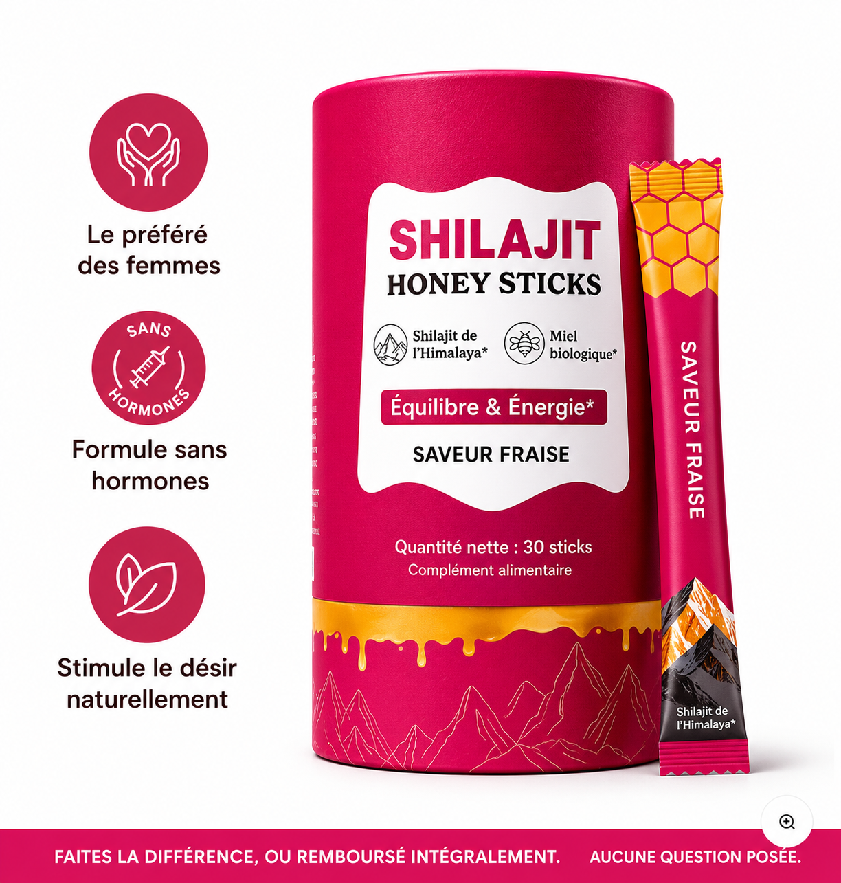 Coffret cure 3 mois - Bâtonnets de miel au shilajit et safran - BéKa